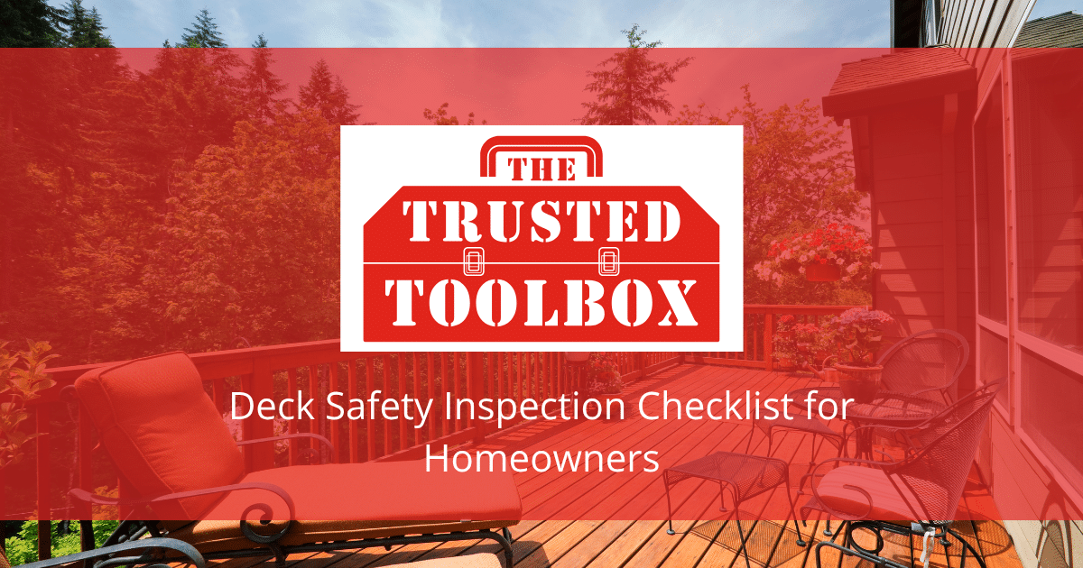 Deck Safety Inspection Checklist for Homeowners
